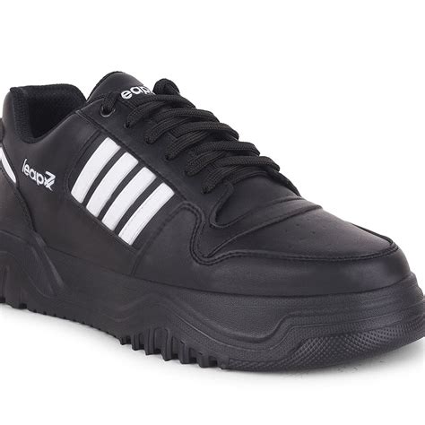 Buy Leap7x Casual Black Lacing Sneakers For Men JAXER-1E By Liberty
