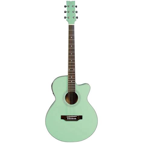 JB Player JBEA15AQ Acoustic Electric Guitar, Aqua Green : Amazon.in ...