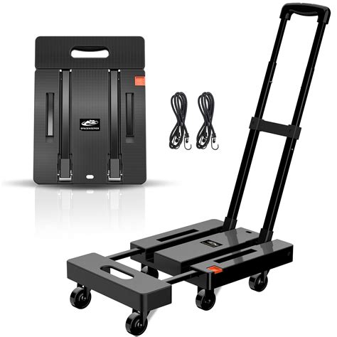SPACEKEEPER Folding Hand Truck, 500 LB Heavy Duty Luggage Cart, Utility ...