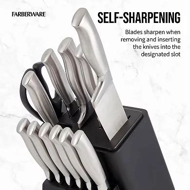 Farberware® Self-Sharpening 13-pc. Knife Block Set with EdgeKeeper ...