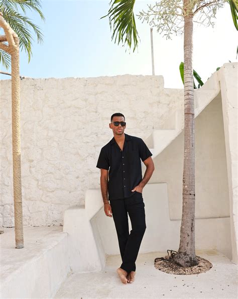 The Mykonos - Black Linen Vacation Pants – Kenny Flowers