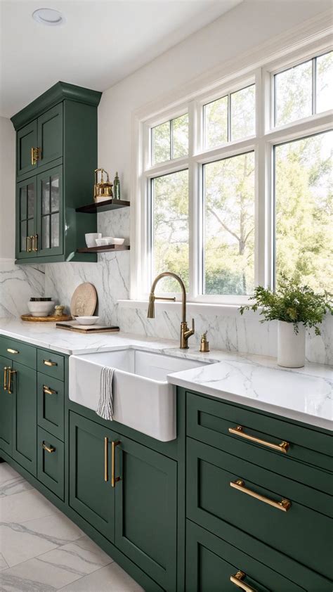 17 Practical Emerald Green Kitchen Cabinets for Today's Stylish Homeowner