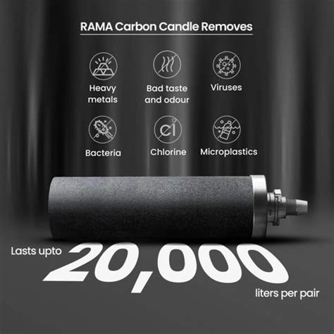 Rama 8'' Carbon Candle For Ultra Fast Filtration Pack Of 4 10000 L ...