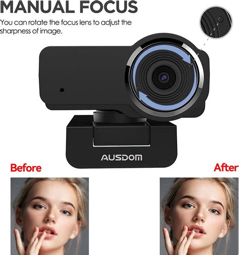 Buy AUSDOM Full HD 1080p Webcam with Narrow Field of View, AW635 USB ...