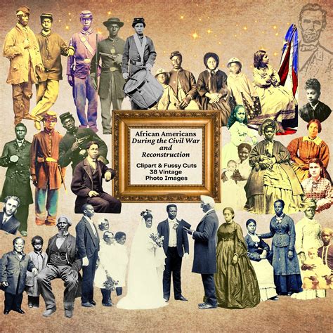 African American Civil War Fussy Cut and Digital Clipart 1800s Vintage ...