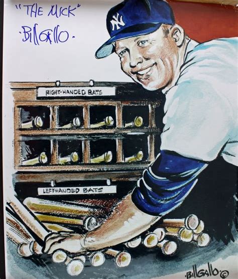 Lot Detail - Bill Gallo Signed 16x20 Cartoon Print w/ "The Mick ...