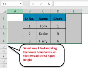 Image result for Excel Changing Multiple Row Sizes