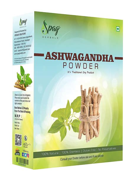 Spag Herbals ashwagandha root immunity boost powder 150G : Amazon.in ...