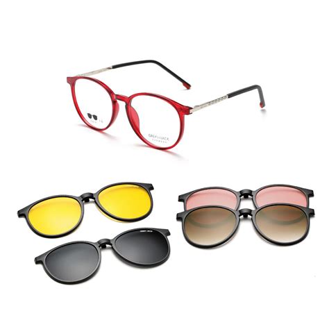 4 In 1 Clip On Sunglasses for Myopic Men Women AGJ6075 – GreyJack ...
