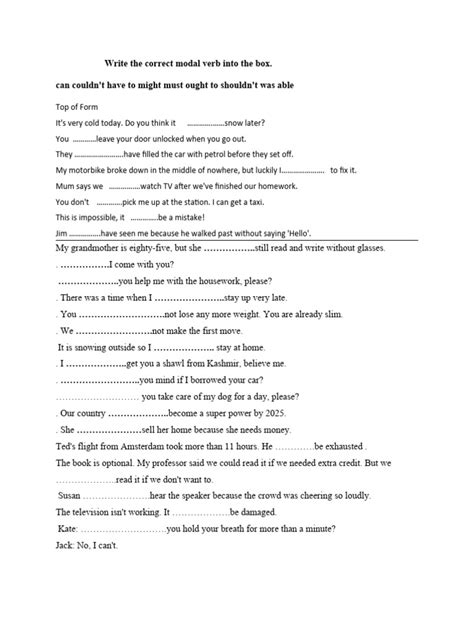 Image result for Modal Verbs Examples PDF