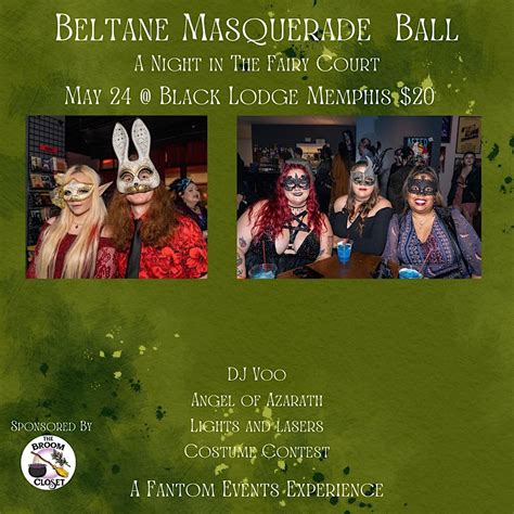 Beltane Masquerade Ball - A Night in The Fairy Court, Black Lodge ...