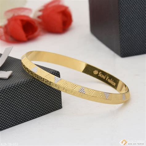 Attention-getting Design High Quality Gold Plated Punjabi Kada For ...