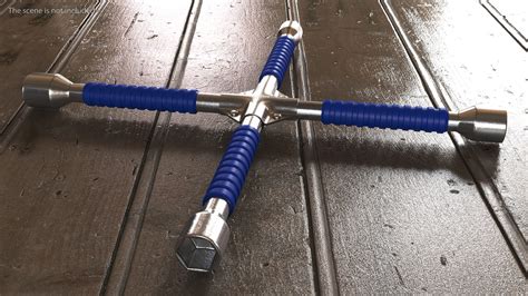 Anti Slip Four Way Lug Nut Wrench 3D Model $29 - .3ds .blend .c4d .fbx ...