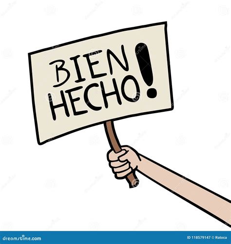 Well Done Message in Spanish Stock Vector - Illustration of message, spanish: 118579147