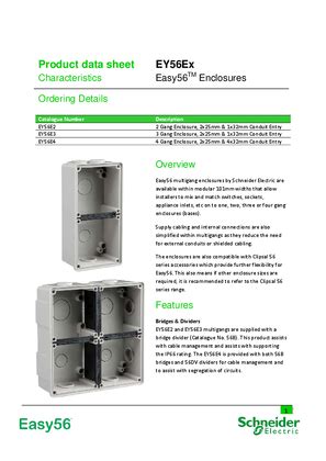 Product Data Sheet - Easy56 - EY56E Enclosures Other technical guide ...