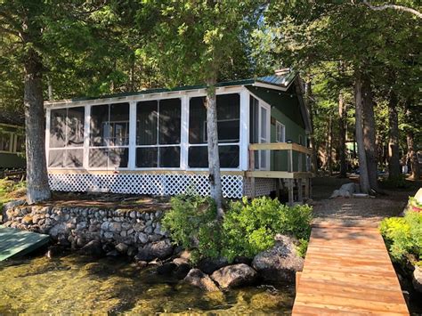 Rustic Cabin on Beech Hill Pond near Acadia - Cabins for Rent in Otis ...