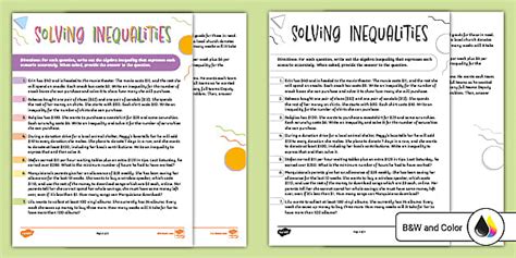 Inequalities Word Problems 的图像结果