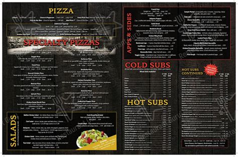 Menu at La Pizza Club, Buffalo