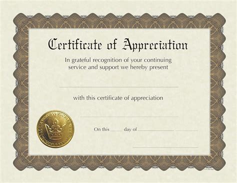 Great Papers! Certificate of Appreciation, Pre-Printed, Gold Foil ...
