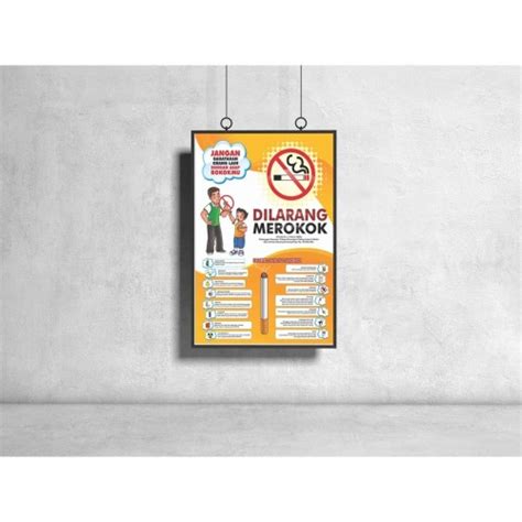 Jual Poster kesehatan Dilarang merokok (bisa nambah nama instansi) - 40 ...