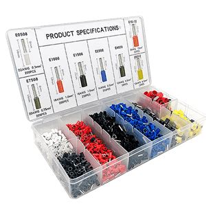 Massmot 1200pcs Electronic Wire Ferrules Kit, Assortment Ferrule Wire ...