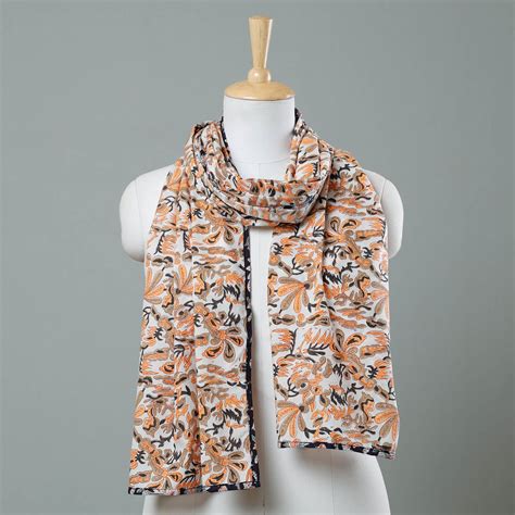 Sanganeri Block Printed Cotton Stole 07