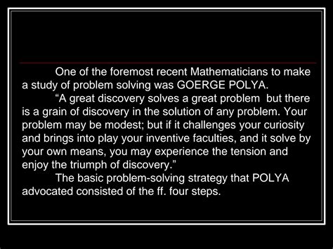 Image result for Polya's Problem Solving Strategies