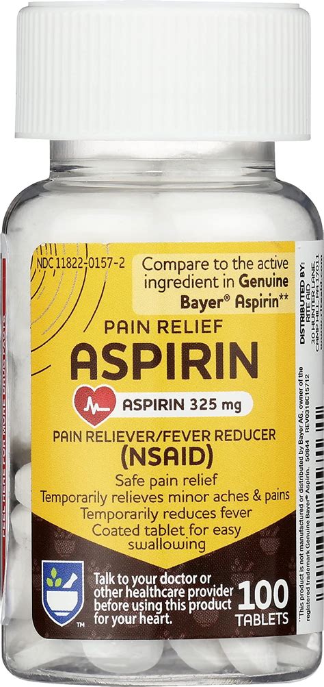 Amazon.com: Bayer Extra Strength Aspirin 500 mg, Pain Reliever and Fever Reducer, Powerful Pain ...