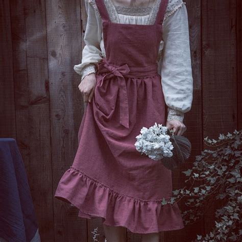 Women Vintage Style Girls Cotton Linen Full Apron India | Ubuy