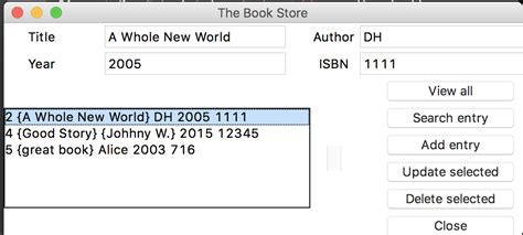 Python Database GUI 的图像结果