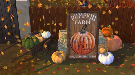 Pumpkin Patch Sign - SunKissedLilacs Sims 4 CC