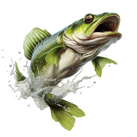 Bass Fish Jumping Clip Art