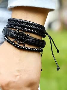 Maaword Leather Bracelet Set Price in India - Buy Maaword Leather ...