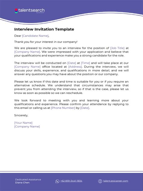 Image result for Interview Invitation Letter Sample