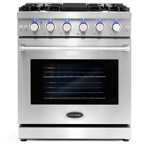 30 in. Slide-In Freestanding Gas Range with 5 Sealed Burner Cooktop ...