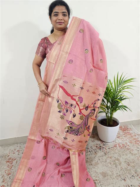Soft Cotton with Weaving Floral Pattern - Peach – Looms Legacy
