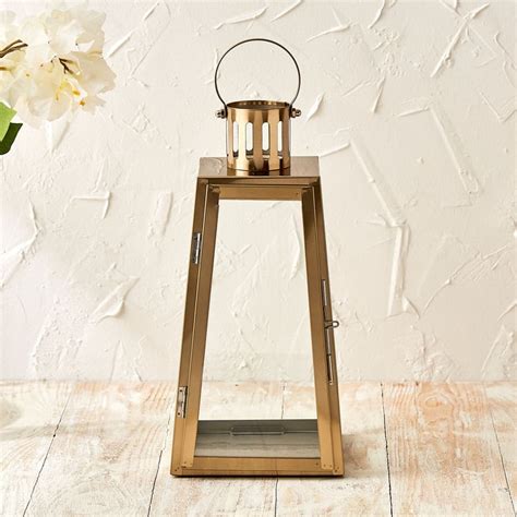 Buy Selena Steel and Glass Tapered Lantern - Medium from Home Centre at ...