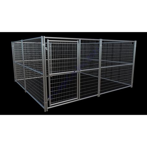 WELDED 1 5/8 FRAME DOG KENNEL- 6 X 10 X 10 W/4' GATE 2x4 WIRE FILLED ...