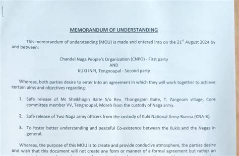 NSCN-IM releases Kuki Village Volunteer leader Pu Seigin Baite ...