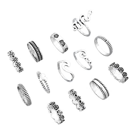 Shining Diva Fashion Latest Stylish Metal Boho Midi Finger Rings for ...