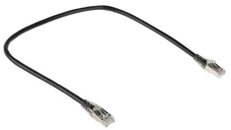 RS PRO | RS PRO, 0.5m Cat5e, Black RJ45 to Male RJ45 Male, F/UTP ...