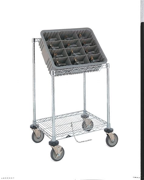 METRO, 900 lb Load Capacity, (4) Swivel, Static-Control Utility Cart ...
