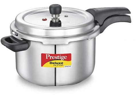 Prestige Deluxe Alpha Svachh Stainless Steel Pressure Cooker 6.5 Litre ...