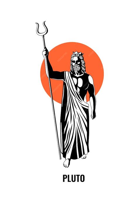 Premium Vector | Pluto greek olympian god vector