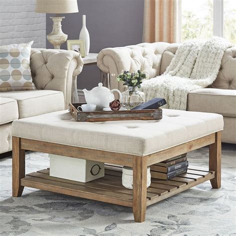 Upholstered Coffee Table With Storage - 14 Large Upholstered Ottoman ...