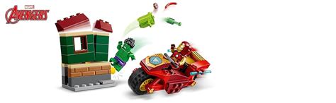 LEGO Marvel Iron Man with Bike and The Hulk Playset 76287