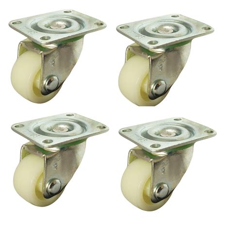 4 X Small White Wheel Castor 1"/40 Kg Load Capacity – Impoda