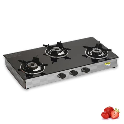 URBAN CHEF Gas Stove 3 Burners | 2 Years Warranty, ISI Certified | Gas ...