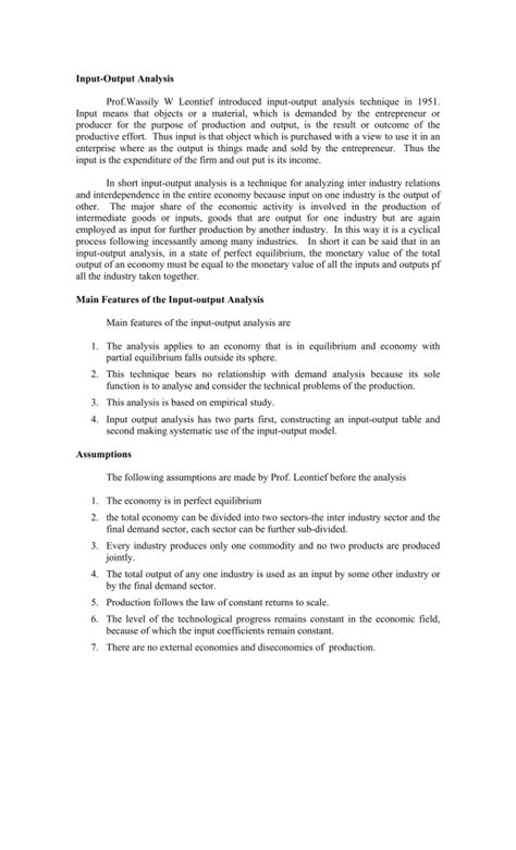 Image result for Input/Output Analysis