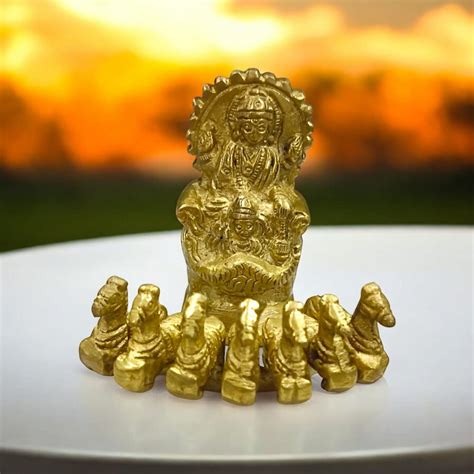 Brass Surya Dev Murti for Energy – Timeshopee